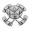 Flash Furniture Round Creekside Picnic Table, Black, Metal, 82.5 in L SLF-EMR-46-BK-GG - alternate 4